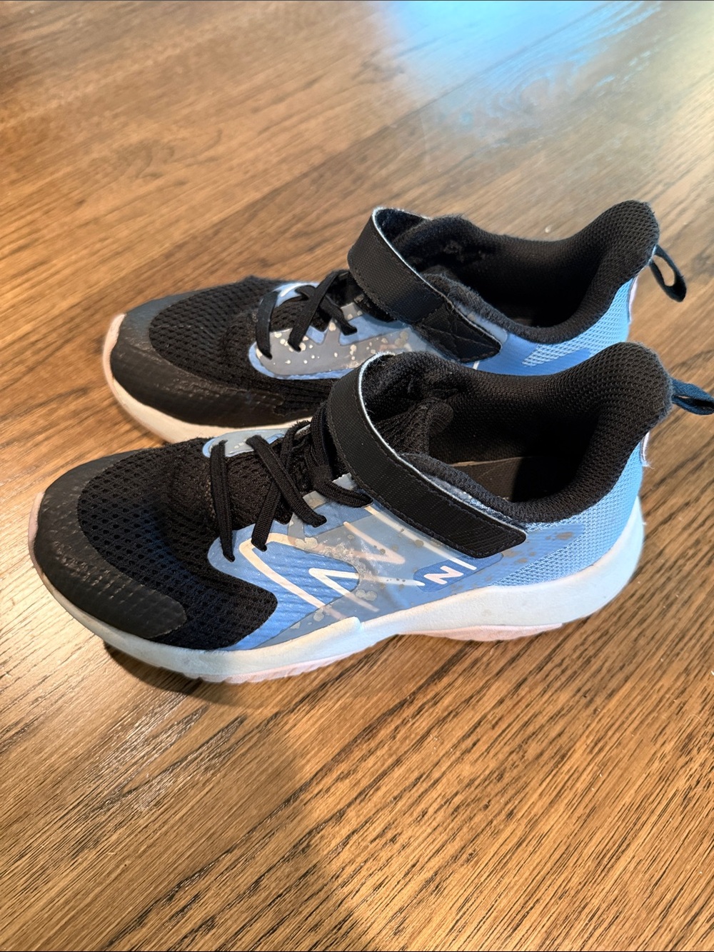 New Balance Kids Sneakers - Black and Light Blue